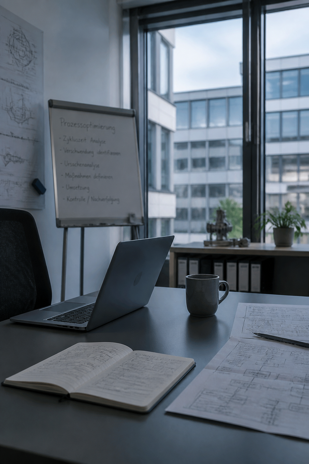 Ein leerer Arbeitsplatz während längerer Abwesenheit.